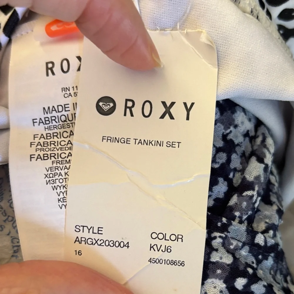 Roxy | girls Leopard Print Bikini Bottoms with orange Pink Tie
